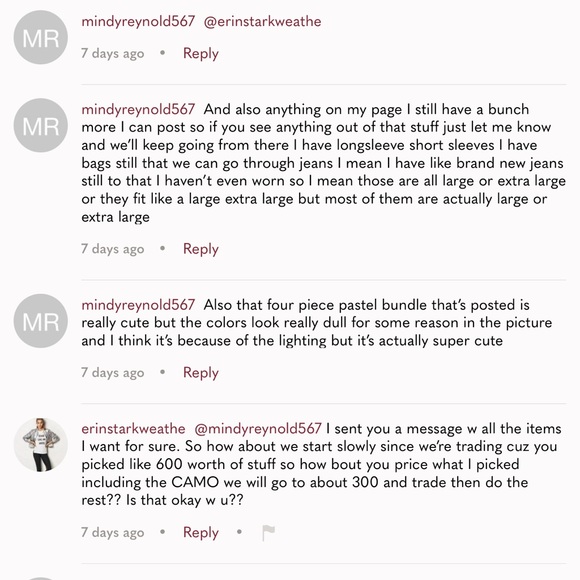 BEWARE OF @ERINSTARKWEATHE or @ERINSHANGER - Picture 1 of 11